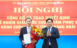 Nhân sự Quảng Ngãi: Ông Nguyễn Thanh Hoài làm giám đốc trung tâm hành chính công