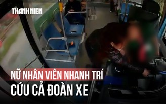 Tài xế xe buýt đột quỵ khi đang lái xe, nhân viên phục vụ phản ứng nhanh