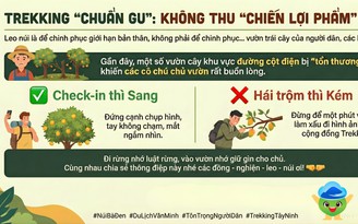 Leo núi Bà Đen thấy bảng 'check-in thì sang, hái trộm thì kém': Bạn nghĩ gì?