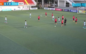Highlight Trường ĐH Văn Hiến (VHU)  0-1 Trường ĐH Sư phạm TP.HCM (HCMUE): Cú sốc play-off
