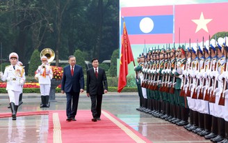 Lễ đón Tổng Bí thư, Chủ tịch nước Lào Thongloun Sisoulith