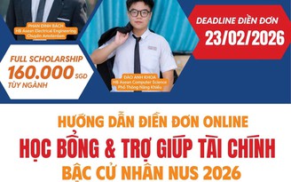 Nhanh nhanh trước tết kịp giờ nộp đơn học bổng NUS trước 23.2