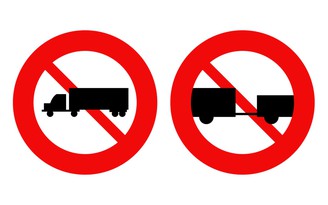 Phân biệt sai biển cấm xe kéo rơ-moóc có thể bị phạt đến 22 triệu đồng