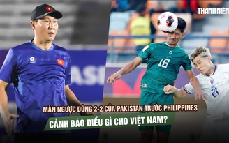Màn ngược dòng 2-2 của Pakistan trước Philippines cảnh báo điều gì cho Việt Nam?