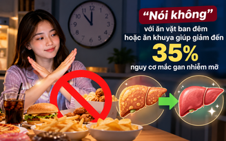 Trước khi ngủ, 'nói không' với thói quen này giúp giảm 35% nguy cơ gan nhiễm mỡ