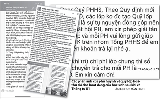 Lúng túng việc thu chi khi không còn quỹ phụ huynh