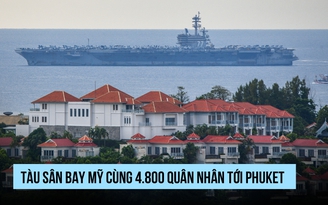 Tàu sân bay Mỹ đưa 4.800 quân nhân vào Phuket nghỉ dưỡng