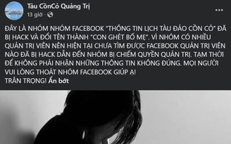 Nhóm thông báo lịch trình đi đảo Cồn Cỏ bị đổi tên thành 'Con ghét bố mẹ'