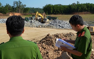 Quảng Ngãi: Công an vào cuộc vụ khai thác khoáng sản tại mỏ đất núi Lệ Thủy