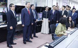 Tổng Bí thư Tô Lâm thăm, chúc tết cán bộ, phóng viên VTV, VOV