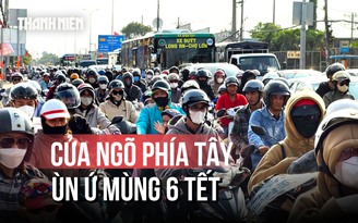 Biển người rồng rắn trở lại TP.HCM, cửa ngõ phía tây ùn ứ sau tết