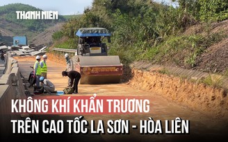 [FLYCAM] Hiện trạng thi công mở rộng cao tốc La Sơn – Hòa Liên: Huy động tối đa nhân lực, máy móc