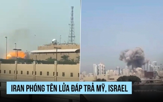 Iran bắn tên lửa đánh trả vào Israel, nhiều căn cứ Mỹ