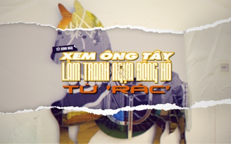 Tết Bính Ngọ xem ông Tây làm tranh ngựa Đông Hồ từ 'rác'