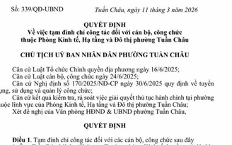 Chậm xử lý hồ sơ, 4 cán bộ phường bị tạm đình chỉ công tác