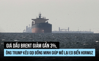 Một số tàu qua được eo biển Hormuz, ông Trump lặp lại kêu gọi đồng minh giúp đỡ
