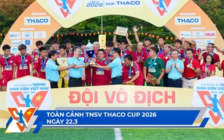 TNSV THACO Cup 2026 ngày 22.3: Trường ĐH Thủy lợi lên ngôi vương