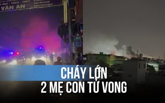 TP.HCM: Cháy quán cơm chay, 2 mẹ con tử vong