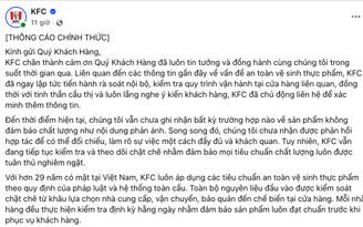 Bị tố bán gà mốc, KFC lên tiếng sau phản ánh lan truyền trên mạng xã hội