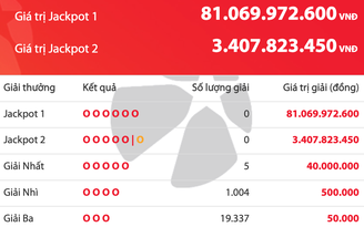 Xuất hiện cặp 49 - 53 trong dãy độc đắc vé số Vietlott Power 6/55 tối nay
