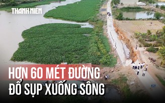 Cận cảnh 'hàm ếch' khổng lồ ngoác miệng bên sông Lò Gạch