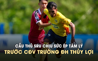 Chịu sức ép tâm lý trước CĐV Trường ĐH Thủy lợi, đại diện Campuchia nhanh chóng chỉnh đốn đội hình trước trận bán kết