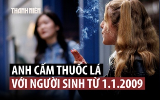 Anh trước bước đi lịch sử cấm thuốc lá vĩnh viễn