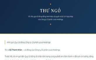 Ông Đỗ Thành Nhân xuất hiện sau bản án, yêu cầu họp 'khẩn' cổ đông Louis Holdings