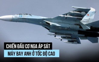 Anh tố chiến đấu cơ Nga áp sát máy bay trinh sát ở tốc độ cao