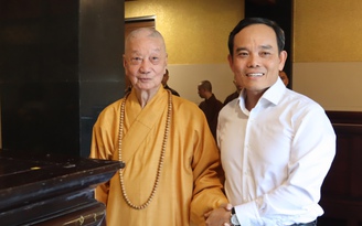 Bí thư Trần Lưu Quang thăm Đức Pháp chủ Giáo hội Phật giáo Việt Nam dịp Phật đản 2026