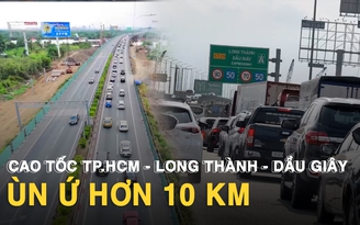 Cao tốc TP.HCM - Long Thành - Dầu Giây ùn ứ hơn 10 km, cửa ngõ phía đông vẫn thông thoáng
