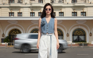 Lên đồ cùng áo gile denim tôn lên vẻ năng động