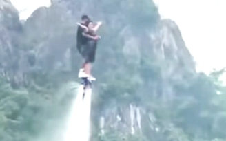 Hồ núi Lớ chưa được phép biểu diễn flyboard