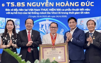 Bác sĩ Bệnh viện Tâm Anh lập kỷ lục Việt Nam số ca phẫu thuật bằng robot