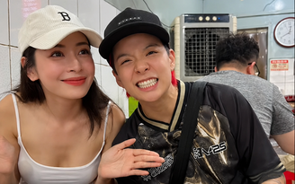 Chi Pu dẫn Amber Liu đi ăn cơm tấm, gỏi cuốn, bún bò