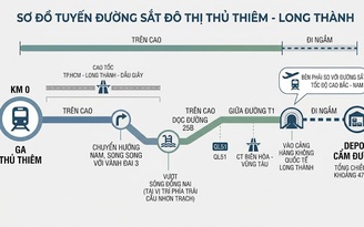 Metro Thủ Thiêm - Long Thành sẽ có đoạn đi ngầm, khởi công ngay tháng sau