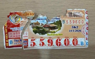 Tờ vé số trúng 50 triệu xổ số miền Nam bị rách đôi đã được trả thưởng