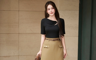 Nâng tầm thời trang công sở cùng váy dài, quần ống rộng và giày cao gót