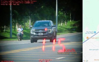 Đồng Nai: Xử lý ô tô chạy 115 km/giờ trên quốc lộ 14