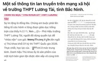 Bắc Ninh: Xác minh thông tin tố giám thị làm bài hộ con gái hiệu phó