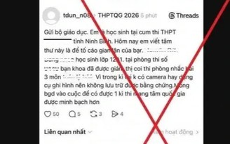 Kết quả xác minh thông tin 'tố' gian lận thi tốt nghiệp THPT ở Ninh Bình