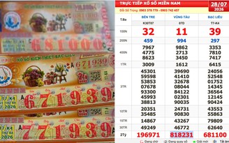 Xổ số miền Nam ngày 28 tháng 7: Người trúng đài Bạc Liêu xuất hiện
