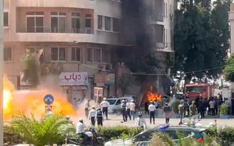 Nổ lớn tại thủ đô Syria giữa chuyến thăm của Tổng thống Pháp