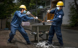 Ảnh dự thi: Thi công cáp ngầm