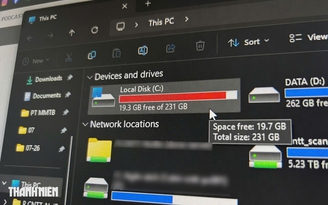 Windows 11 mắc lỗi lạ khiến ổ SSD bị 'nuốt' mất hàng trăm GB