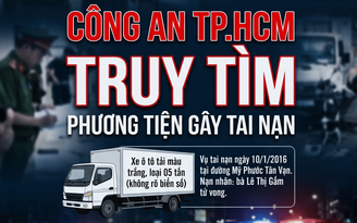 Thông báo từ Cơ quan CSĐT TP.HCM: Truy tìm xe tải tông chết người rồi bỏ chạy