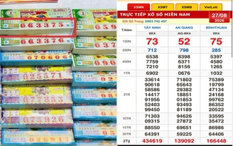 Xổ số miền Nam ngày 27 tháng 8: Tìm người trúng cọc vé đài Bình Thuận