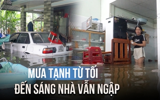 Nước chưa rút sau một đêm mưa lớn, đến sáng nhiều nhà dân ở TP.HCM vẫn ngập sâu