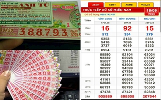 Xổ số miền Nam thứ sáu ngày 18.9: Cọc vé lẻ trúng đài Bình Dương xuất hiện