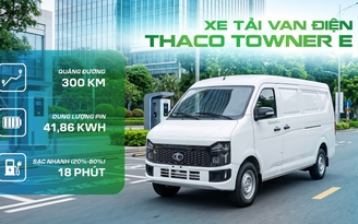 Xe tải van điện THACO TOWNER E: Giải pháp vận chuyển xanh, hiệu quả, kinh tế